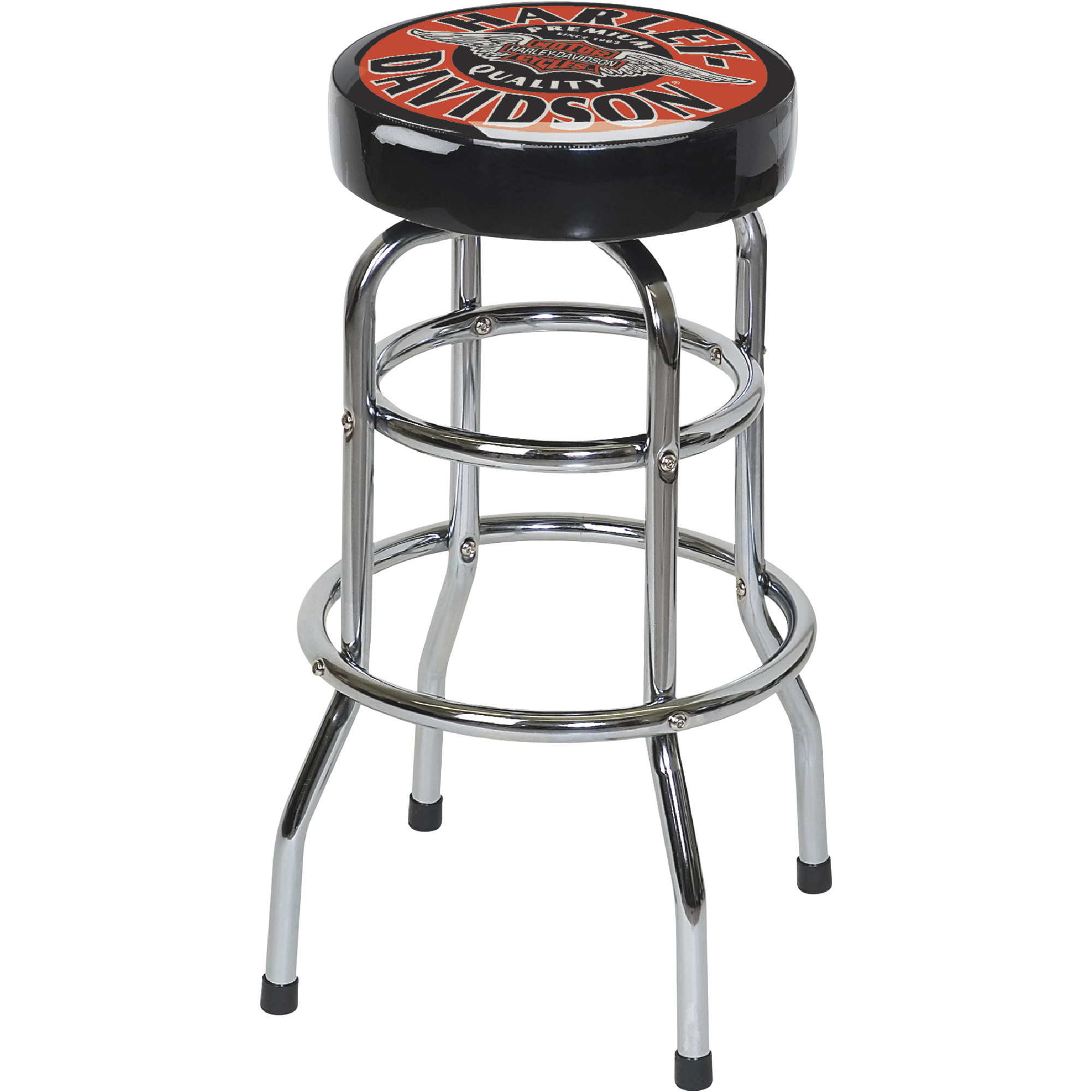 Harley-Davidson Winged Bar & Shield Swivel Barstool, Model# HDL-12135